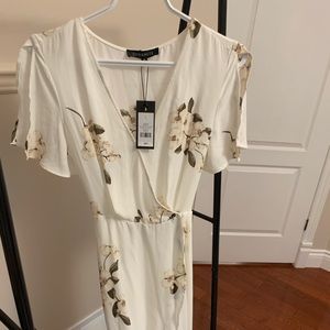 White/floral dynamite dress